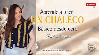 Chaleco a Crochet con Punto Abanico 🧶 Tutorial Paso a Paso Fácil