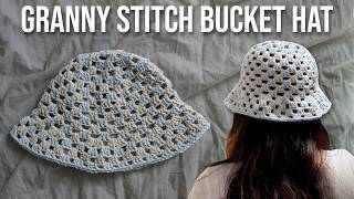 Granny Stitch Bucket Hat Tutorial | Crochet Mesh Bucket Hat