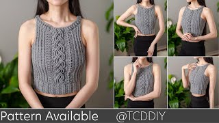 How to Crochet: Cable Stitch Tank Top | Pattern & Tutorial DIY