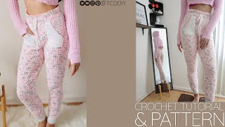 Crochet High Waisted Sweats with Pockets | Pattern & Tutorial DIY