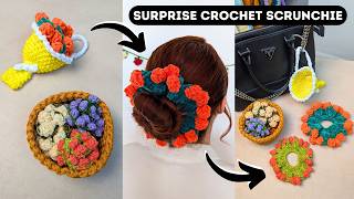 Crochet Bouquet that Turns into a Scrunchie - Quick & Easy Tutorial - Perfect for Gifting