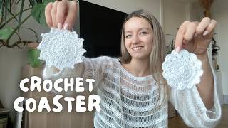 HOW TO CROCHET A COASTER | absolute beginner tutorial + festive ideas for crochet Christmas gifts