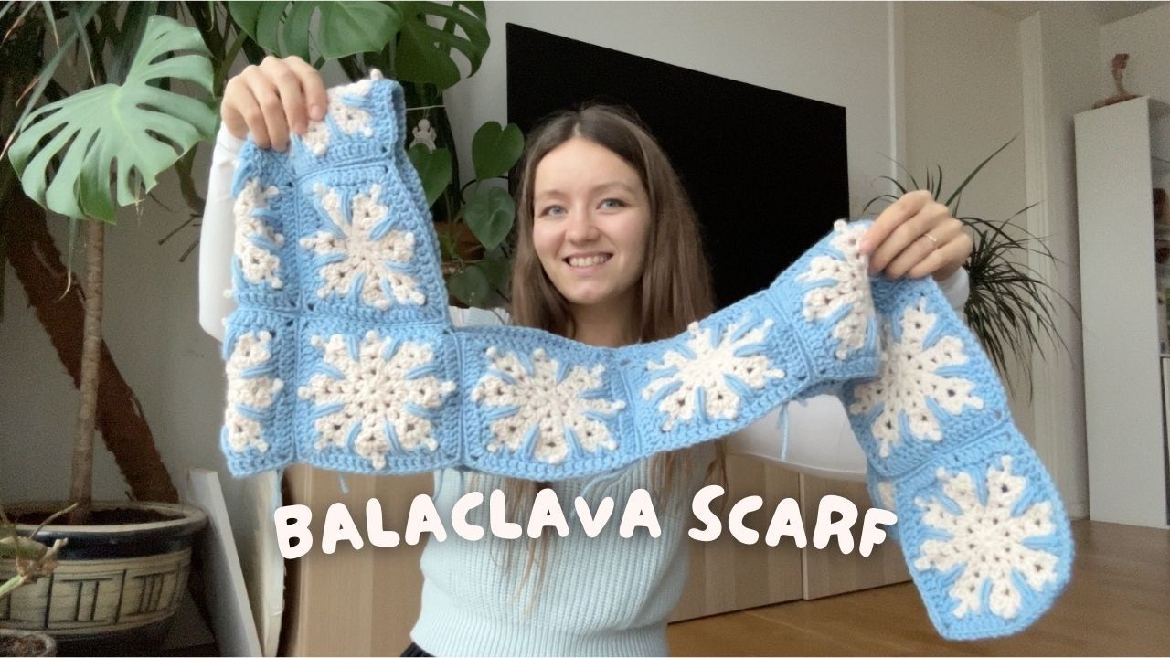 BALACLAVA + SCARF from granny squares | step by step crochet tutorial