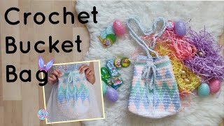 Crochet Bucket Bag | Tutorial DIY