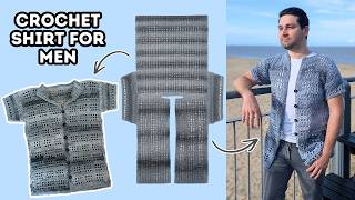 I Crocheted My Husband His FIRST Crochet Shirt! Easy Men’s Pattern 2026