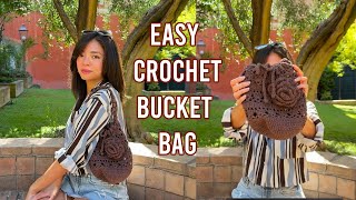 How to Crochet Bucket Bag: Easy Tutorial! |Braided Crochet Handle