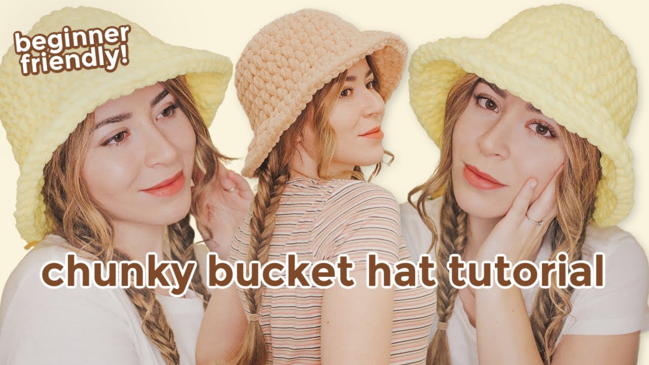 SUPER EASY crochet chunky bucket hat tutorial | Beginner friendly crochet tutorial! | DIY