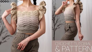 How to Crochet: Ruffle Top | Pattern & Tutorial DIY