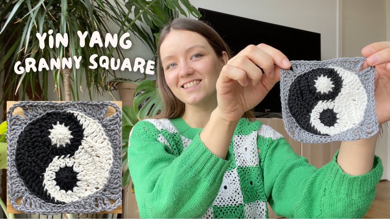 ☯ YIN YANG GRANNY SQUARE | beginner friendly crochet tutorial
