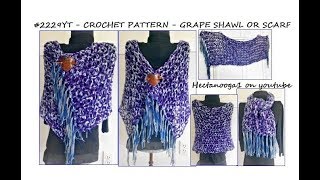 2229yt- GRAPE Rectangle Shawl