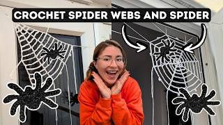 Quick & Easy Crochet Spider Web & Spider Tutorial | 2 Styles for Halloween Decor!