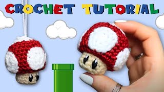 How to Crochet: Super Mario Mushroom Amigurumi Tutorial 🍄 | DIY