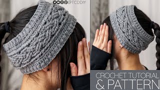 How to Crochet: Cable Stitch Headband | Pattern & Tutorial DIY