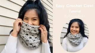 Easy Crochet Cowl Tutorial | One Skein Crochet Projects/ Lion Brand Yarn