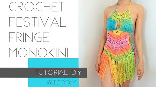 How to Crochet a Festival Fringe Monokini | Tutorial DIY