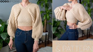 How to Crochet: Balloon Sleeve Sweater | Pattern & Tutorial DIY