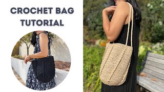Crochet Bag Tutorial Step By Step - Simple Crochet Bag