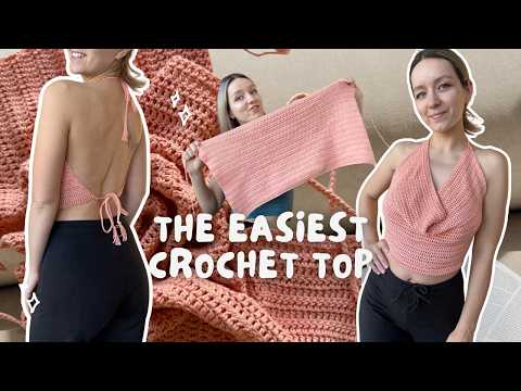 COWL NECK CROCHET TOP | beginner-friendly tutorial (it's just a rectangle)