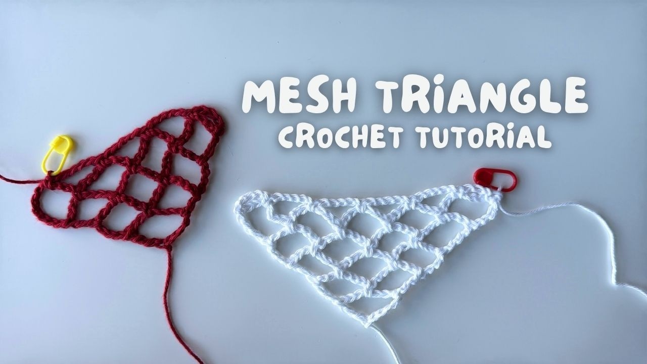 HOW TO CROCHET A MESH TRIANGLE | beginner tutorial