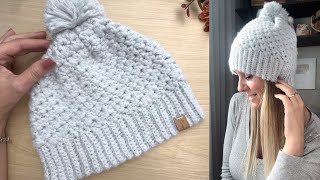 Gorro feminino de croche fácil / Touca de croche Dolomitas/ Crochet hat/ Crochet cap
