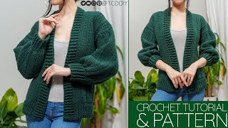 How to Crochet a Cozy Cardigan | Pattern & Tutorial DIY