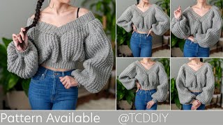 How to Crochet: Oversized Sweater | Pattern & Tutorial DIY