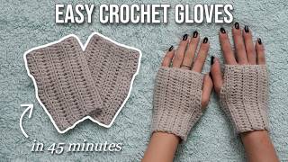Quick & Easy Crochet Wrist Wamers Tutorial