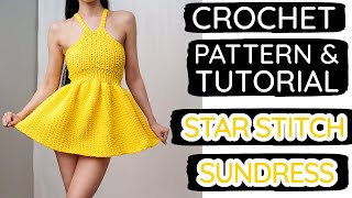 How to Crochet a Cute Star Stitch Sundress | Pattern & Tutorial DIY