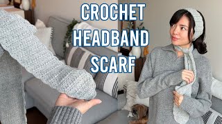 Crochet Headband Scarf Tutorial! | Easy and Trendy Pattern