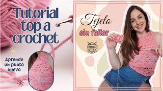 Top a crochet paso a paso | Aprende el punto abanico y teje sin fallar✨🧶
