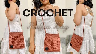 Easy Crochet Raffia Bag | Bag Crochet Tutorial ( Modern Crochet Bag )