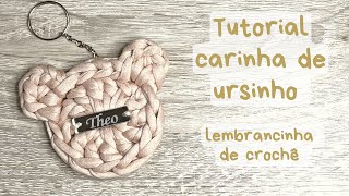 Ursinho de croche TUTORIAL lembrancinha de carinha de ursinho facil / Crochet bear