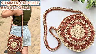 Round Crochet Bag Tutorial | Brunaticality Crochet Bag 😍✨