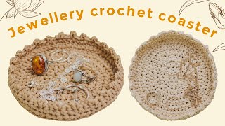SUPER EASY Jewellery Crochet Coaster Tutorial