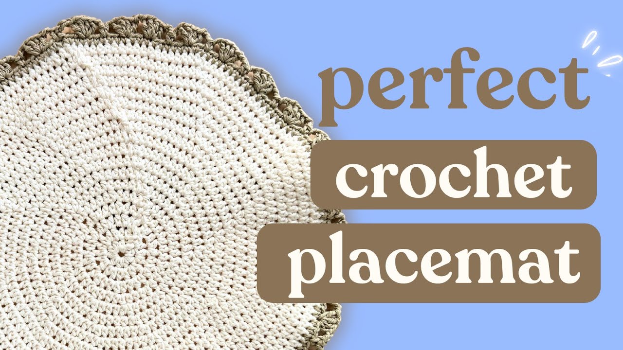 Crochet Placemat with 3 Simple Stitches