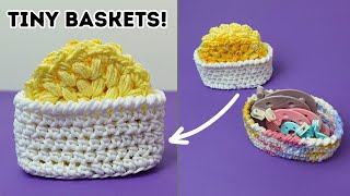 Crochet this in 30 Minutes! How to Crochet a Tiny Basket - Brunaticality Crochet
