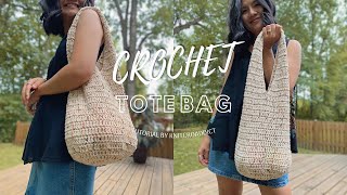 Easy Crochet Tote Bag Tutorial - Modern Crochet Bag / Step By Step Crochet Tutorial