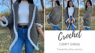 Comfy Crochet Shrug Tutorial/ A Crochet Shrug Tutorial for Beginners 😉