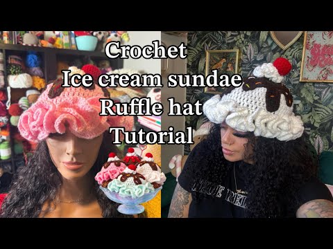 Crochet Ice Cream Sundae Hat tutorial