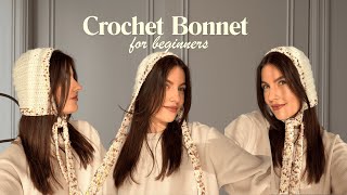 Beginner Friendly Crochet Bonnet | Easy Crochet Tutorial
