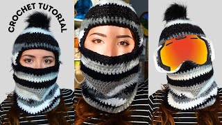 Crochet Ski Mask Balaclava | Crochet Step-by-step | Brunaticality Crochet