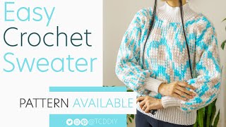 How to Crochet An EASY Sweater | Pattern & Tutorial DIY