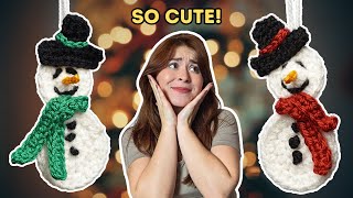 Crochet Snowman Ornament | Christmas Crochet | Brunaticality Crochet