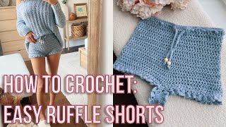 How To Crochet Ruffle Shorts! | Easy Tutorial!