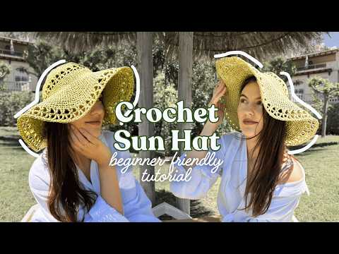 Easy Crochet Raffia Sun Hat