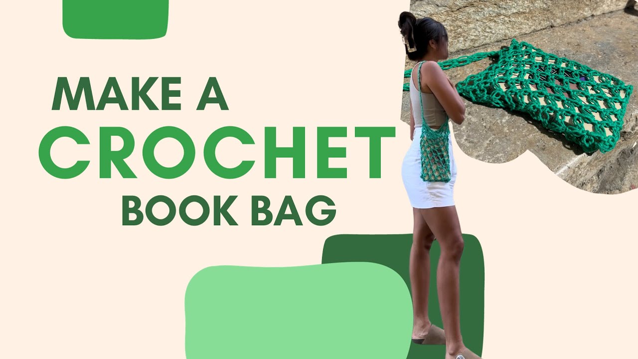 Adjustable Size - Crochet Book Bag