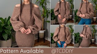 How to Crochet: Sweater Dress | Pattern & Tutorial DIY