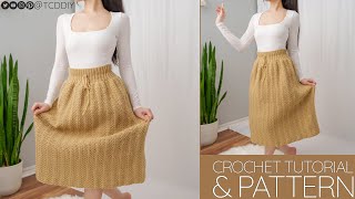 How to Crochet: Midi Skirt | Pattern & Tutorial DIY