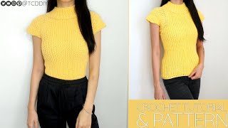 Crochet Mock Neck Top | Pattern & Tutorial DIY