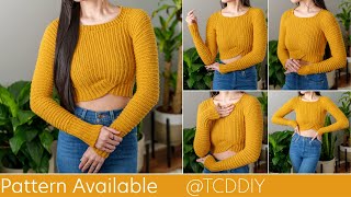 How to Crochet a Cropped Sweater | Pattern & Tutorial DIY